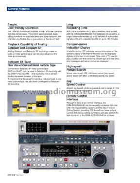 Digital Video Hybrid Recorder, Betacam SX DNW-A100; Sony Corporation; (ID = 3094794) R-Player