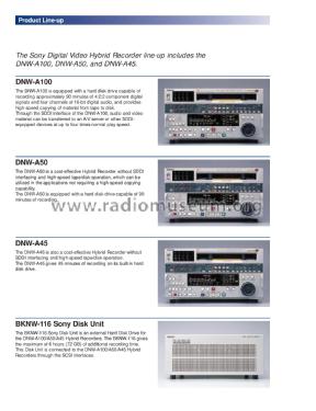 Digital Video Hybrid Recorder, Betacam SX DNW-A50; Sony Corporation; (ID = 3094807) Ton-Bild