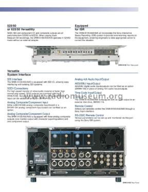 Digital Video Hybrid Recorder, Betacam SX DNW-A50; Sony Corporation; (ID = 3094809) Ton-Bild