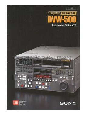 Digital Betacam Videocassette Recorder DVW-500; Sony Corporation; (ID = 3086837) R-Player