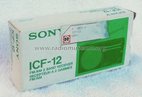 FM/AM 2Band Pocket Sized Portable Radio ICF-12; Sony Corporation; (ID = 2335286) Radio