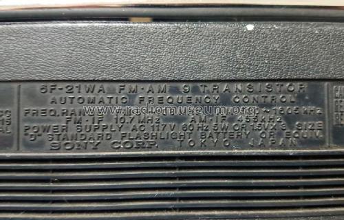 FM/AM 9-Transistor 6F-21WA; Sony Corporation; (ID = 2965428) Radio