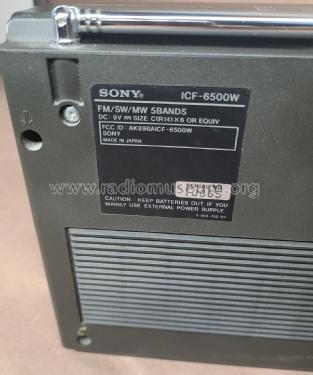 FM/SW/MW 5 Band Receiver ICF-6500W; Sony Corporation; (ID = 2893016) Radio
