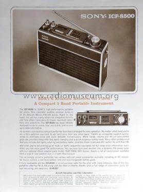 FM-AM Solid State Five Band Receiver ICF-8500; Sony Corporation; (ID = 2965471) Radio