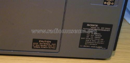 ICF-8650; Sony Corporation; (ID = 3091856) Radio