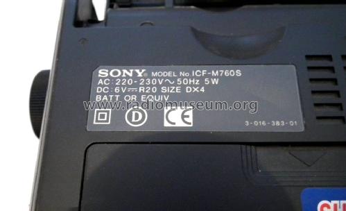 ICF-M760S; Sony Corporation; (ID = 2175431) Radio