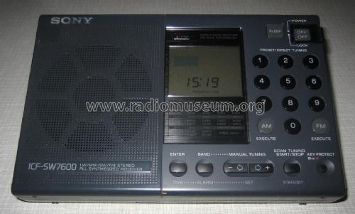 LW / MW / SW / PLL FM Stereo Synthesized Receiver ICF-SW7600; Sony Corporation; (ID = 2267156) Radio