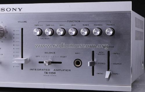 Integrated Amplifier TA-1150; Sony Corporation; (ID = 2321322) Ampl/Mixer