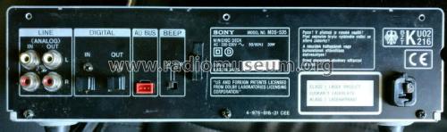 Minidisc Deck MDS-S35; Sony Corporation; (ID = 2456243) Sonido-V