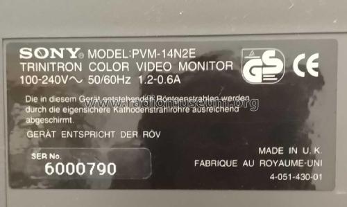 Trinitron Color Video Monitor PVM-14N2E; Sony Corporation; (ID = 2964140) Television