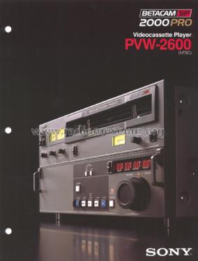 Videocassette Recorder, Betacam SX PVW-2600; Sony Corporation; (ID = 3097497) Ton-Bild