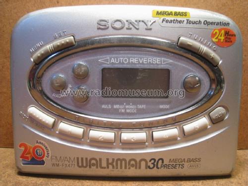 Radio Cassette Player WM-FX477; Sony Corporation; (ID = 2103741) Radio