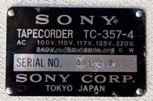 Sony-O-Matic TC-357-4 R-Player Sony Corporation; Tokyo, build