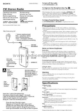 Walkman FM Stereo Mega Bass SRF-S56; Sony Corporation; (ID = 3007748) Radio