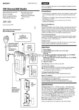 Mega Bass FM Stereo SRF-S83; Sony Corporation; (ID = 3007843) Radio