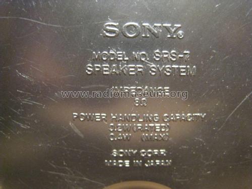 Speaker system SRS-7; Sony Corporation; (ID = 2103455) Parleur