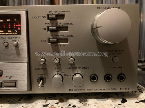 Stereo Cassette Deck TC-K81; Sony Corporation; (ID = 2454099) R-Player