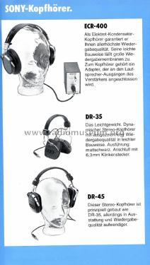 Stereo Headphones DR-35; Sony Corporation; (ID = 2807319) Speaker-P