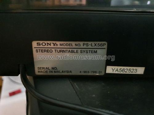 Stereo Turntable System PS-LX56P; Sony Corporation; (ID = 3063976) R-Player