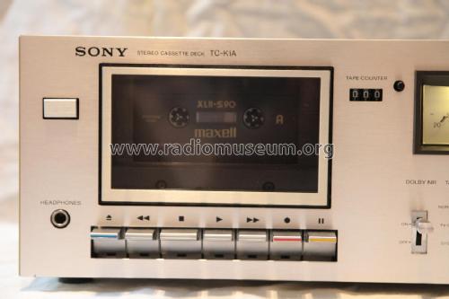 Stereo Cassette Deck - Tapecorder TC-K1A; Sony Corporation; (ID = 2130188) Reg-Riprod