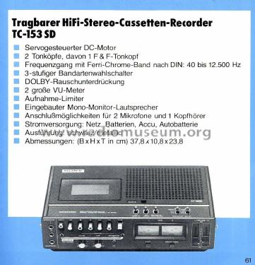 TC153SD; Sony Corporation; (ID = 2807408) R-Player