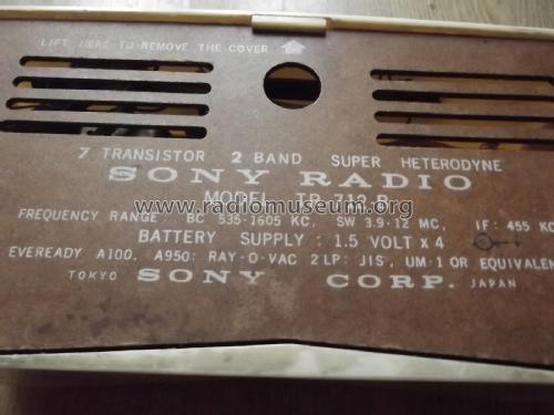 Seven Transistor TR-712-B; Sony Corporation; (ID = 2380246) Radio