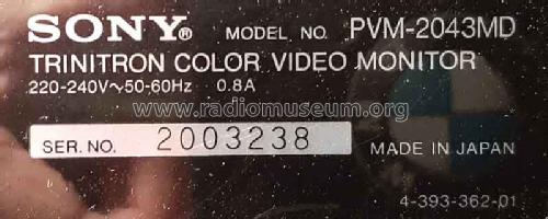 Trinitron Color Video Monitor PVM-2043MD; Sony Corporation; (ID = 2598960) Fernseh-E