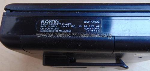 Walkman FM/AM Radio Cassette Player WM-FX403; Sony Corporation; (ID = 2736457) Radio