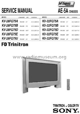 Trinitron Color TV KV-32FQ75U Ch= AE-5A, SCC-Q46B-A; Sony Corporation; (ID = 837606) Télévision