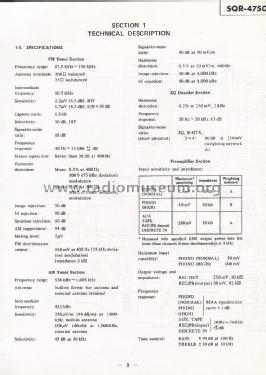 4 Channel Receiver - SQ Full Logic SQR-4750; Sony Corporation; (ID = 1634725) Radio