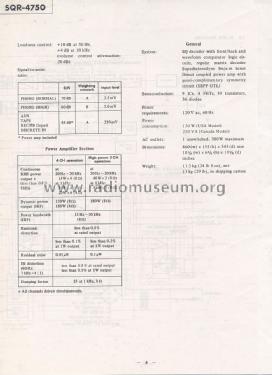 4 Channel Receiver - SQ Full Logic SQR-4750; Sony Corporation; (ID = 1634726) Radio