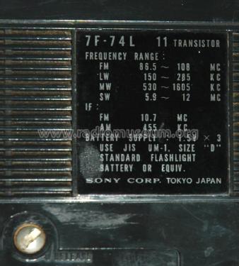 7 F-74 L; Sony Corporation; (ID = 1455545) Radio
