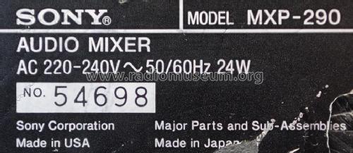 8-Channel Audio Mixer MXP-290; Sony Corporation; (ID = 1826593) Ampl/Mixer