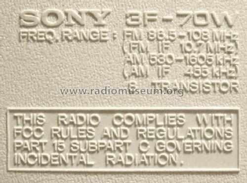 8 Transistor 3F-70W; Sony Corporation; (ID = 1340651) Radio