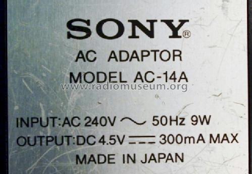 AC Adaptor AC-14A; Sony Corporation; (ID = 1196009) Power-S