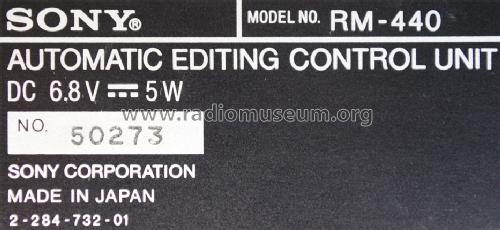 Automatic Editing Control Unit RM-440; Sony Corporation; (ID = 1452768) Misc