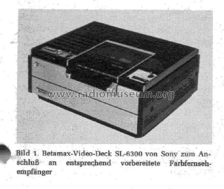 Betamax Videorecorder SL-6300; Sony Corporation; (ID = 1946777) R-Player