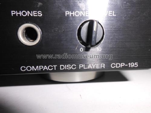 Compact Disc Player CDP-195; Sony Corporation; (ID = 1629659) R-Player