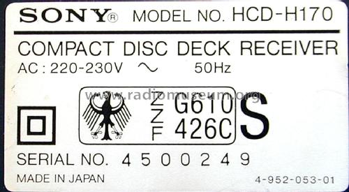 Compact Hi-Density Component System FH-B 177; Sony Corporation; (ID = 1817358) Radio