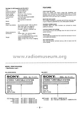 Direct Drive Automatic Stereo Turntable System PS-LX310C; Sony Corporation; (ID = 1894074) R-Player