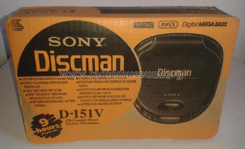 Discman D-151V; Sony Corporation; (ID = 1845300) R-Player