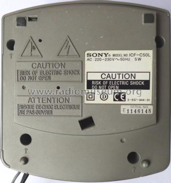 Dream Machine Radio Controlled Clock Radio ICF-C50L; Sony Corporation; (ID = 1971980) Radio