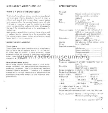 Electret Condenser Microphone ECM-23F; Sony Corporation; (ID = 1698426) Microphone/PU