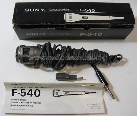 F-540; Sony Corporation; (ID = 1795576) Microphone/PU