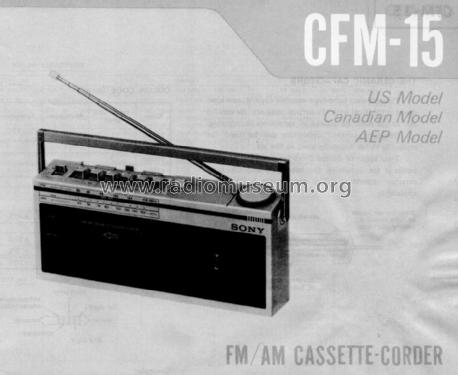 FM/AM Cassette-Corder CFM-15; Sony Corporation; (ID = 1681772) Radio