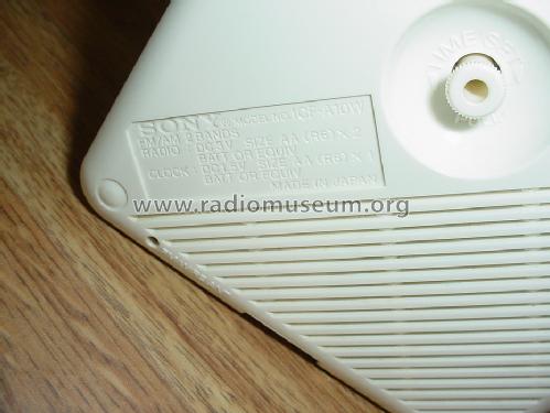FM/AM Clock Radio ICF-A10W; Sony Corporation; (ID = 1217043) Radio