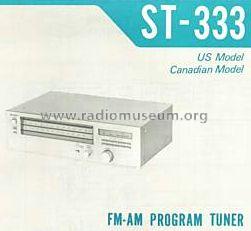 FM-AM Program Tuner ST-333; Sony Corporation; (ID = 838917) Radio