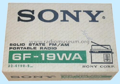 FM/AM Solid State 6F-19WA; Sony Corporation; (ID = 1261562) Radio