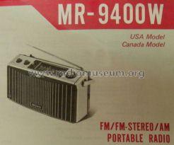 FM Stereo/AM Radio MR-9400W; Sony Corporation; (ID = 560722) Radio