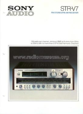 FM Stereo/FM-AM Receiver STR-V7; Sony Corporation; (ID = 1806532) Radio